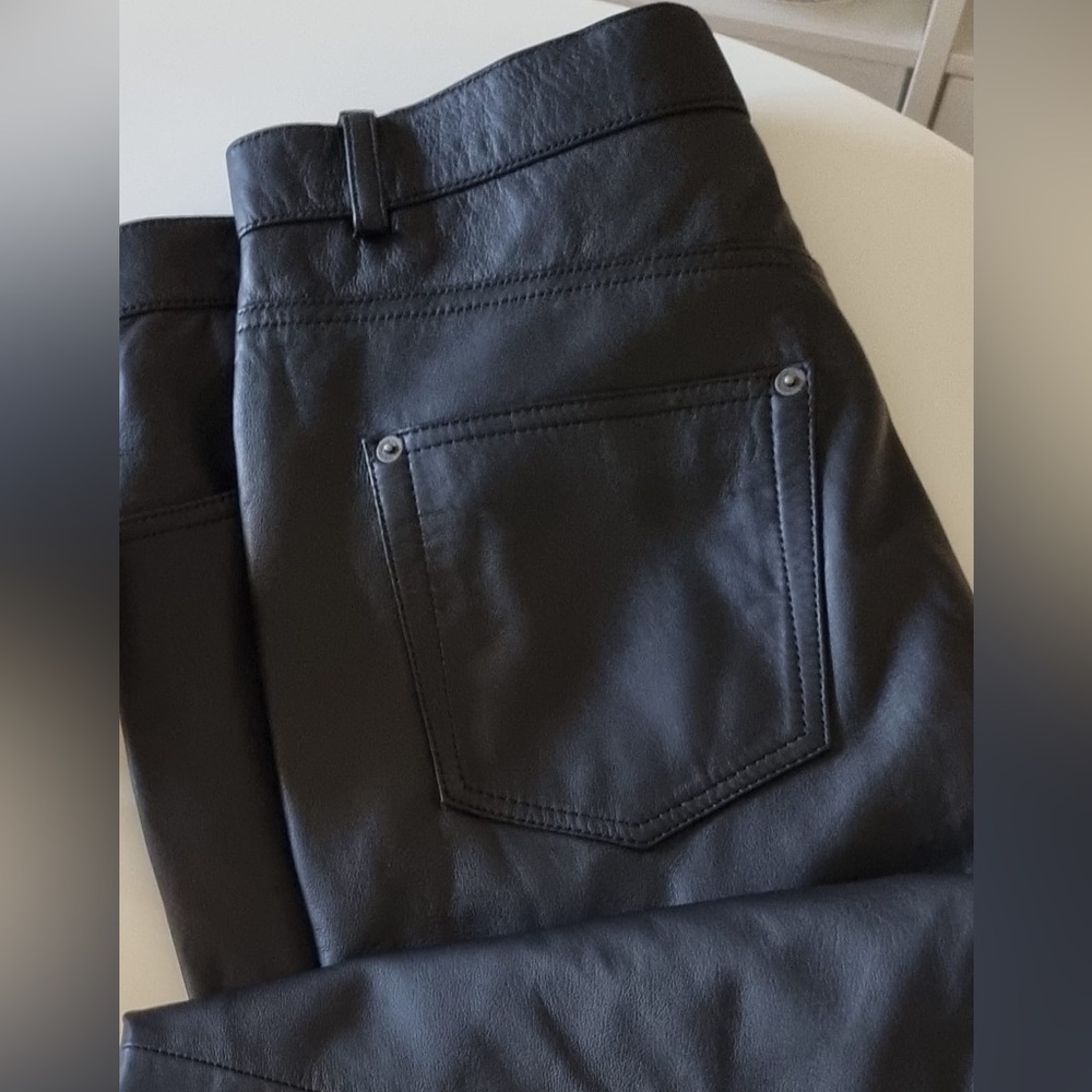 Reformation Veda Tazz Leather Maxi Skirt Size 12 - Picture 6 of 8